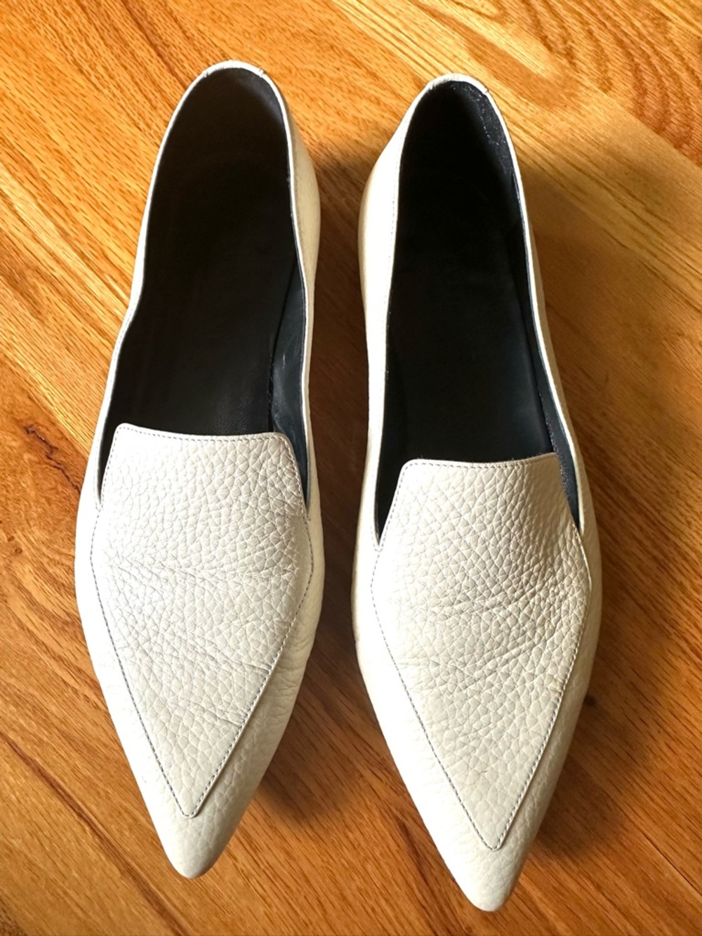 Everlane Ivory Leather Flats Size 7
